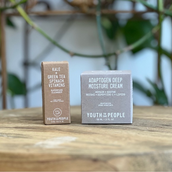 Youth to the People Superfood Cleanser and Adaptogen Deep Moisture Cream Set